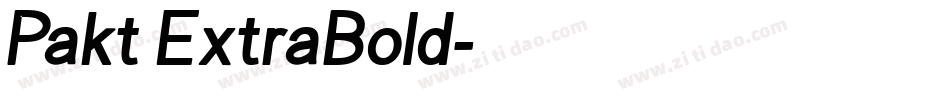 Pakt ExtraBold字体转换
